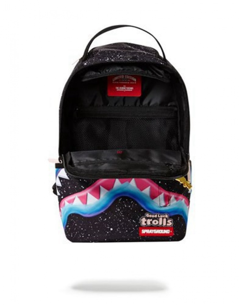 Black Sprayground Mini Troll Fury Backpacks | 79438-ZEXC