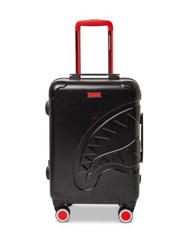 Black Sprayground Molded Sharkitecture Hardshell Carry-on Luggage | 14562-TCSK