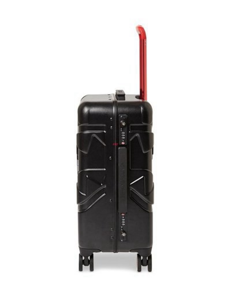 Black Sprayground Molded Sharkitecture Hardshell Carry-on Luggage | 14562-TCSK