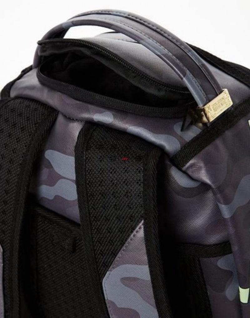 Black Sprayground Money Monster Backpacks | 20746-BKHZ