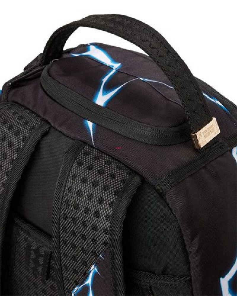 Black Sprayground Naruto Lightning (Dlxr) Backpacks | 60784-TOKP