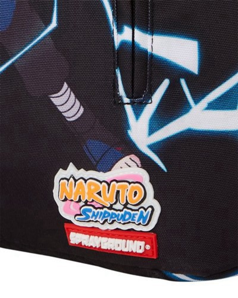 Black Sprayground Naruto Lightning (Dlxr) Backpacks | 60784-TOKP