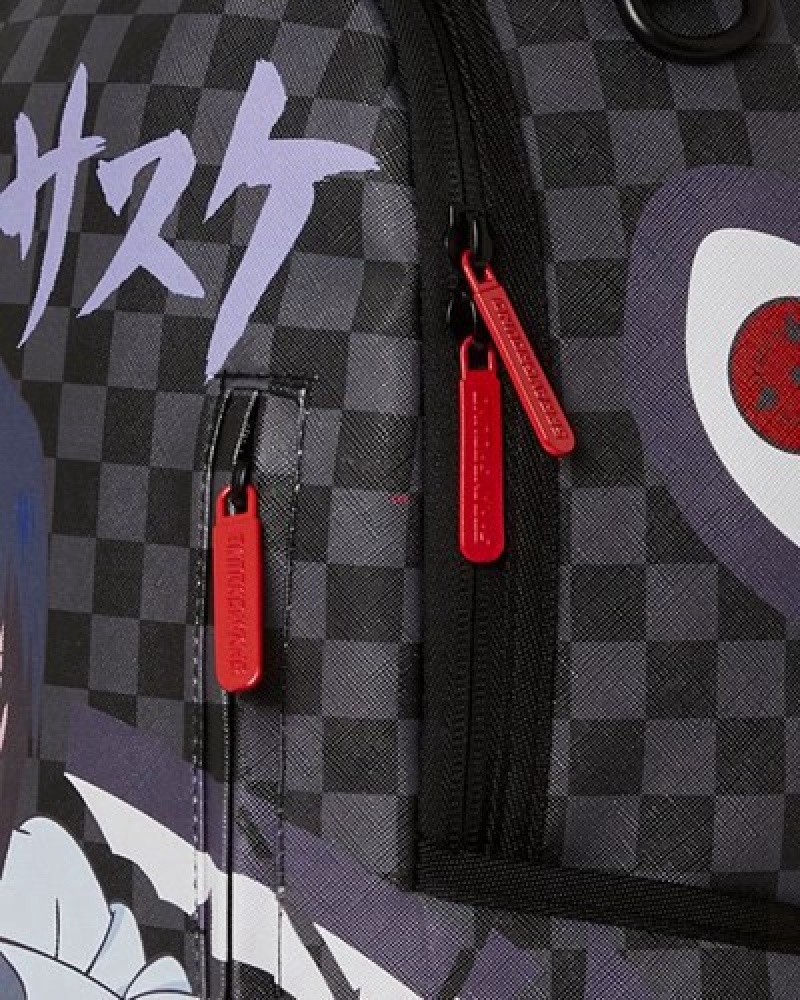 Black Sprayground Naruto Sasuke (Dlxv) Backpacks | 96452-DYQK