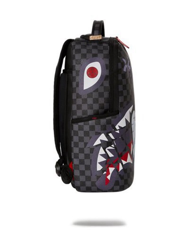 Black Sprayground Naruto Sasuke (Dlxv) Backpacks | 96452-DYQK