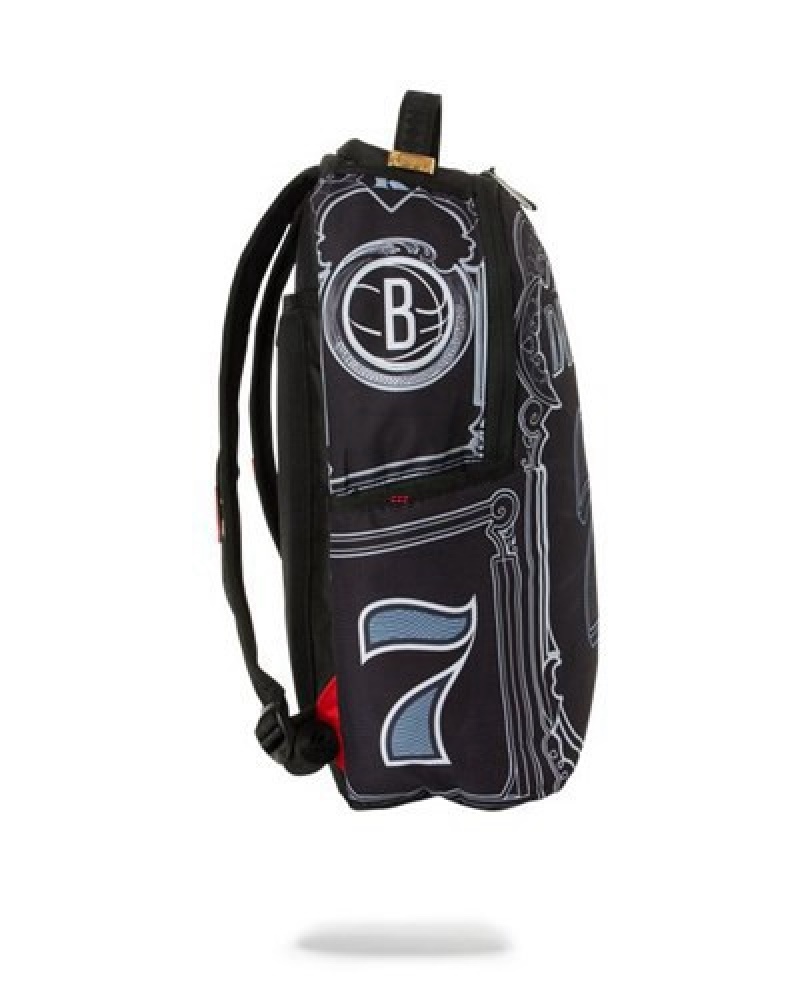 Black Sprayground Nba Durant Money Backpacks | 29146-YGVP