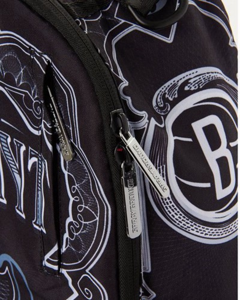 Black Sprayground Nba Durant Money Backpacks | 29146-YGVP