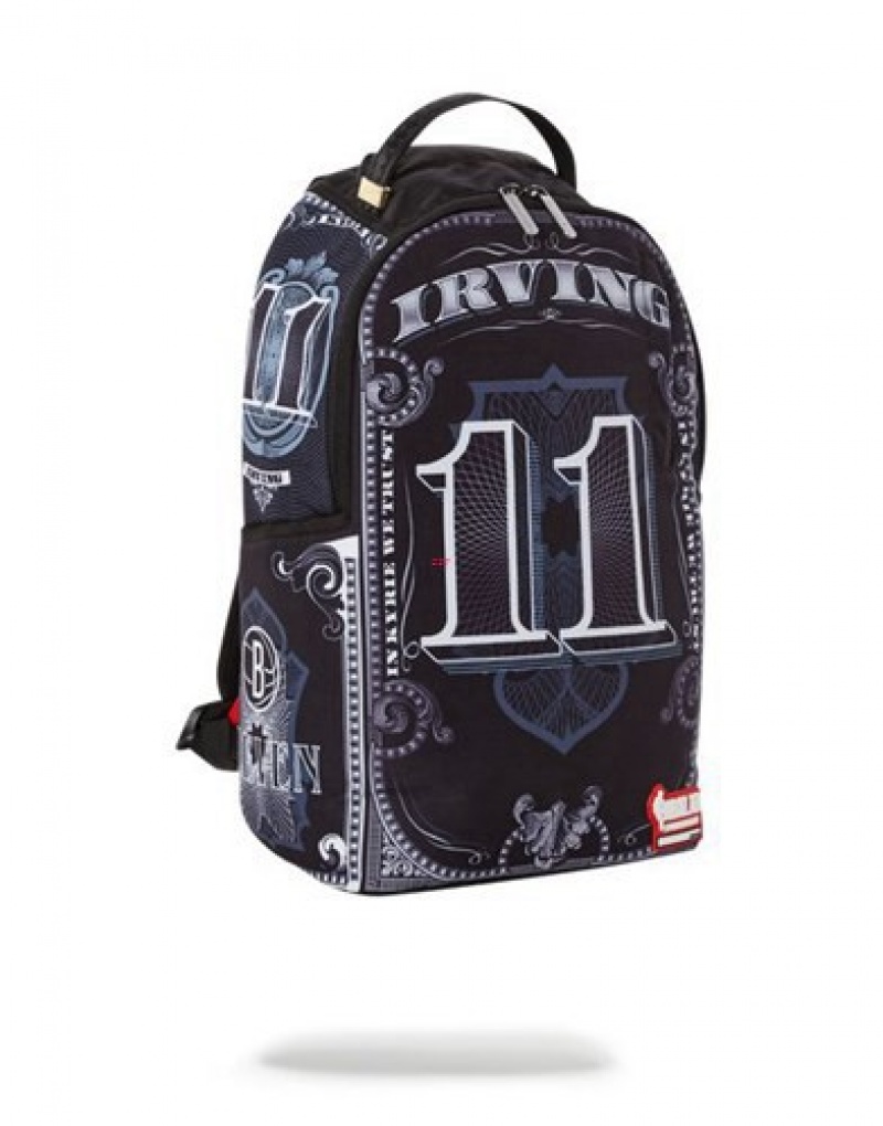 Black Sprayground Nba Irving Money Backpacks | 86925-RKQN