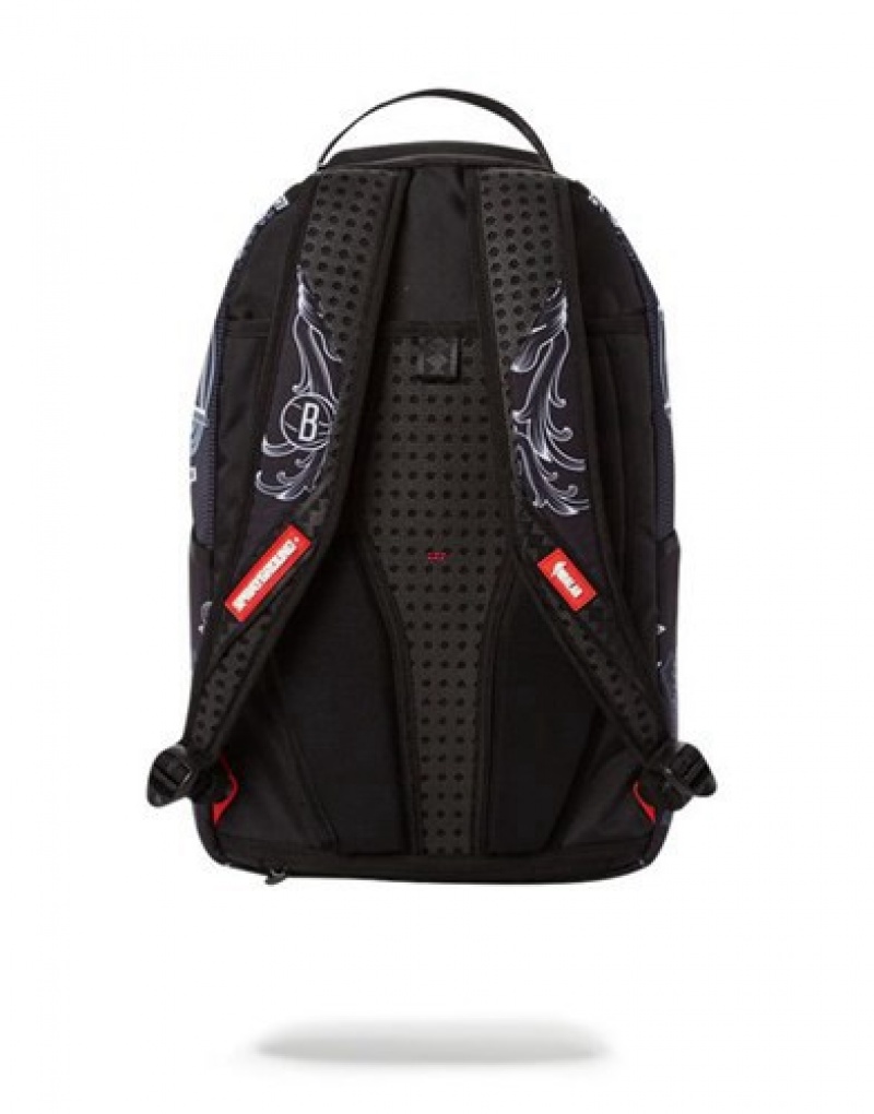 Black Sprayground Nba Irving Money Backpacks | 86925-RKQN