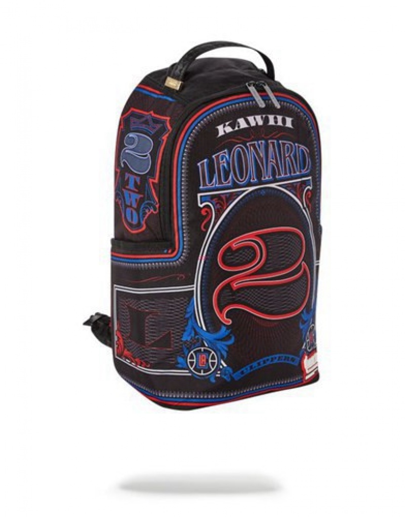 Black Sprayground Nba Leonard Money Backpacks | 74918-QTVB