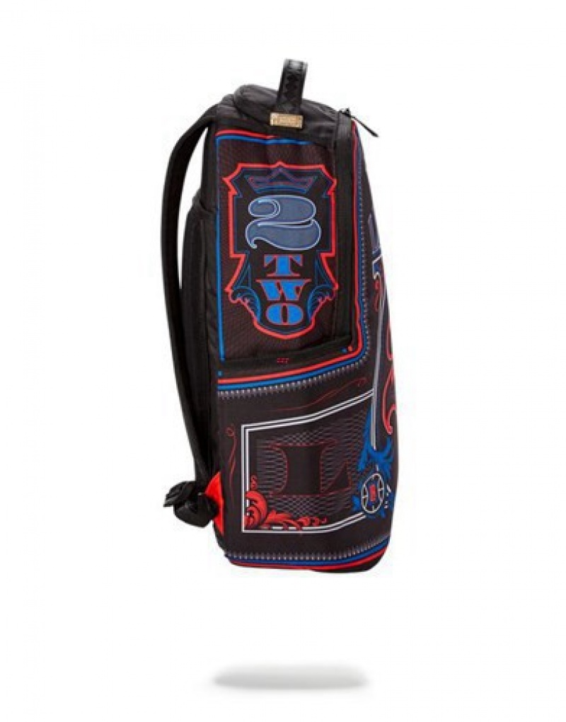 Black Sprayground Nba Leonard Money Backpacks | 74918-QTVB