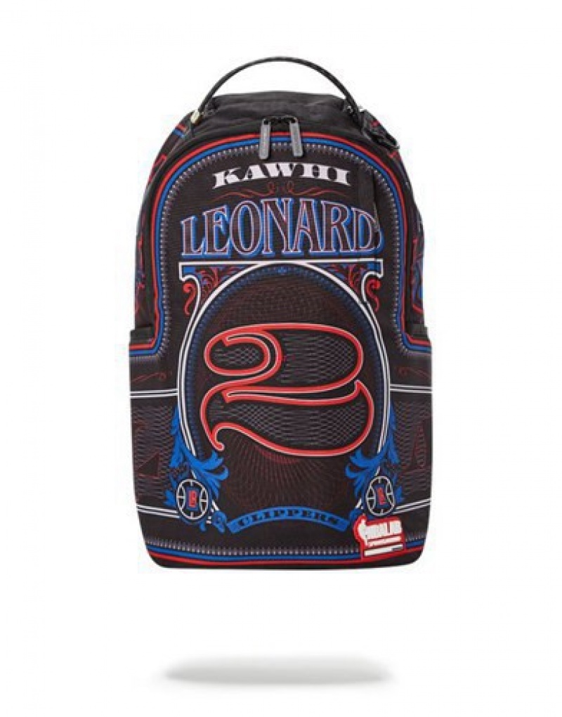 Black Sprayground Nba Leonard Money Backpacks | 74918-QTVB