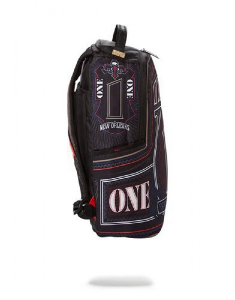 Black Sprayground Nba Zion Money Backpacks | 70614-ZOJV