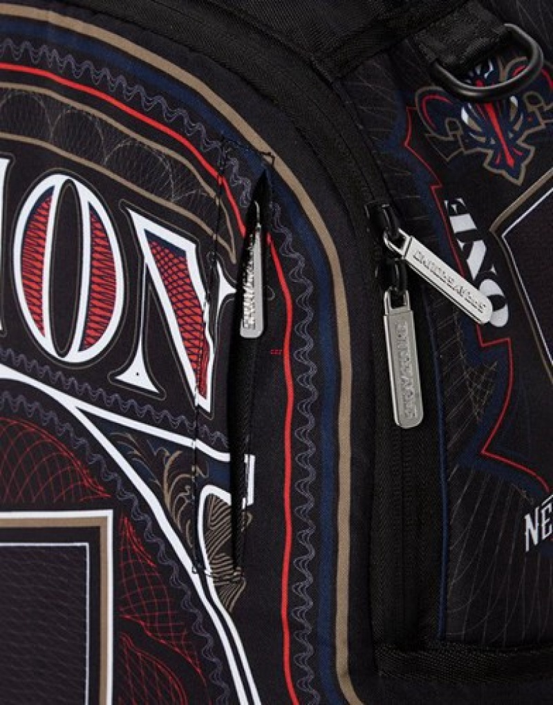 Black Sprayground Nba Zion Money Backpacks | 70614-ZOJV