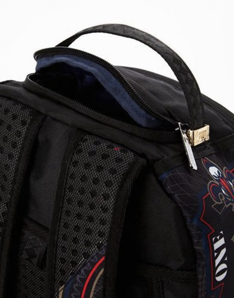 Black Sprayground Nba Zion Money Backpacks | 70614-ZOJV