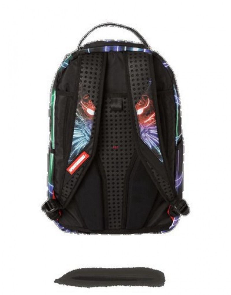 Black Sprayground Neon Tiger (One Of One) Backpacks | 26750-JUKN