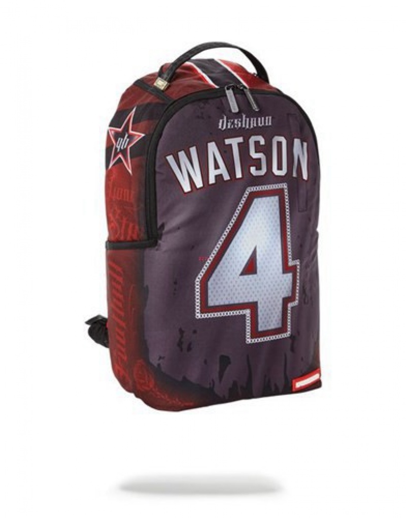 Black Sprayground Nfl Deshaun Watson Backpacks | 58497-JKCY