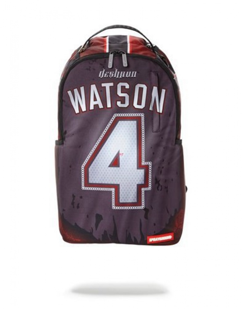 Black Sprayground Nfl Deshaun Watson Backpacks | 58497-JKCY