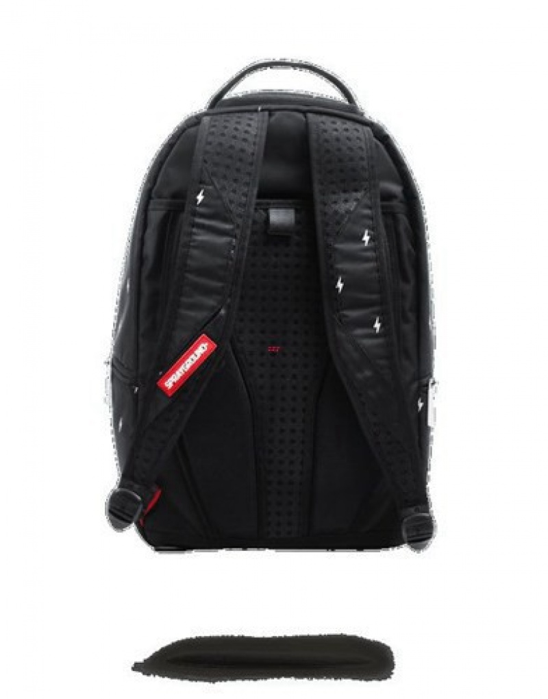 Black Sprayground Night Flash (Melvin Gordon Collaboration) Backpacks | 29748-CUIZ