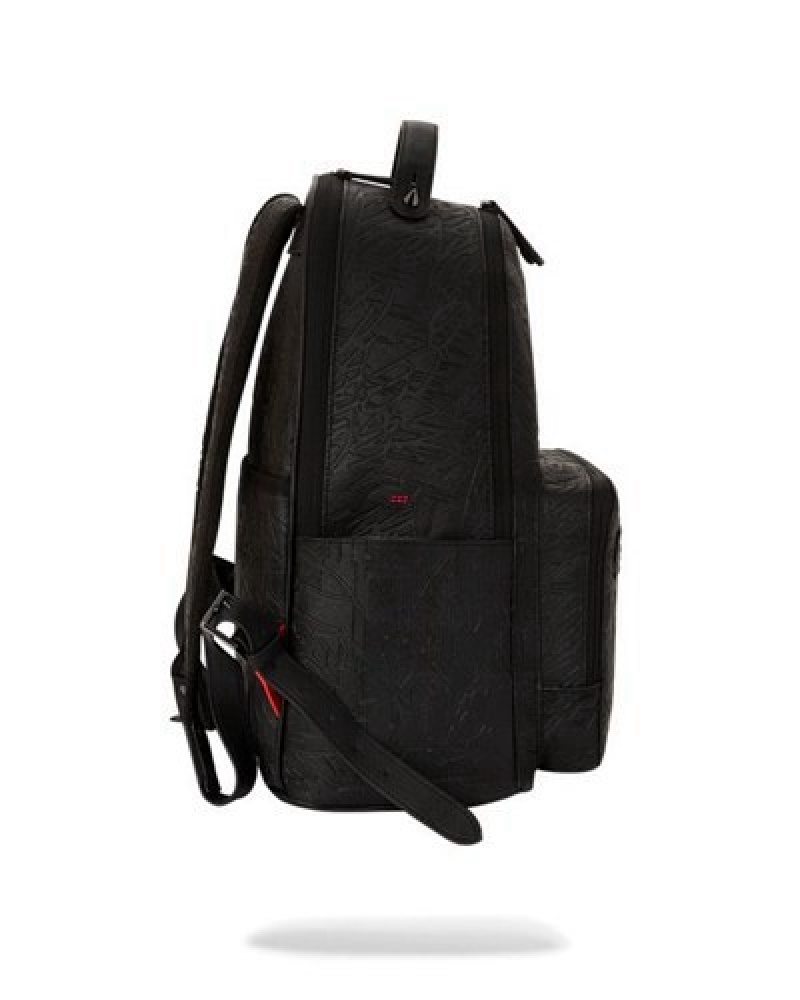 Black Sprayground Nightflight G800 Cargo Backpacks | 54163-AHDC