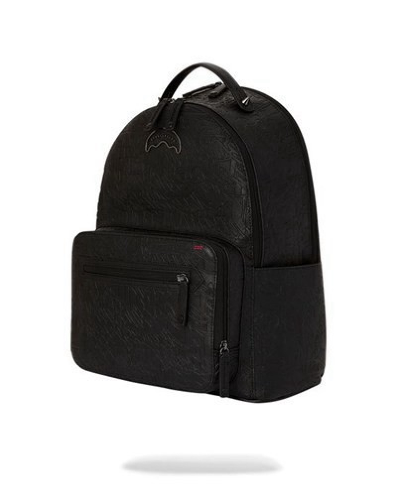 Black Sprayground Nightflight G800 Cargo Backpacks | 54163-AHDC