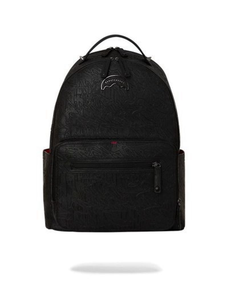 Black Sprayground Nightflight G800 Cargo Backpacks | 54163-AHDC