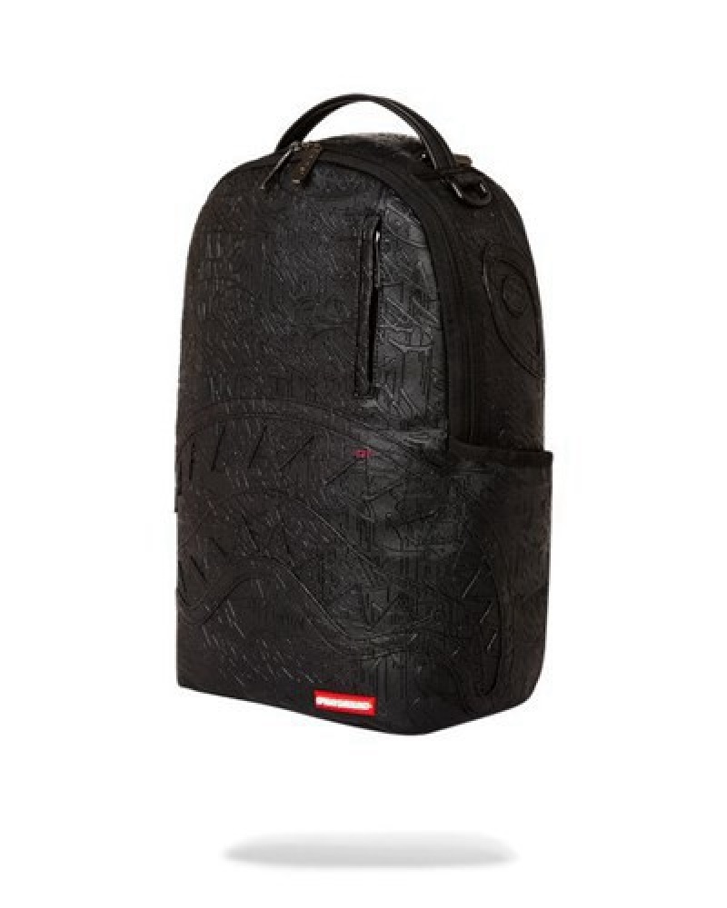 Black Sprayground Nightflight G800 (Dlxv) Backpacks | 67581-JFAO