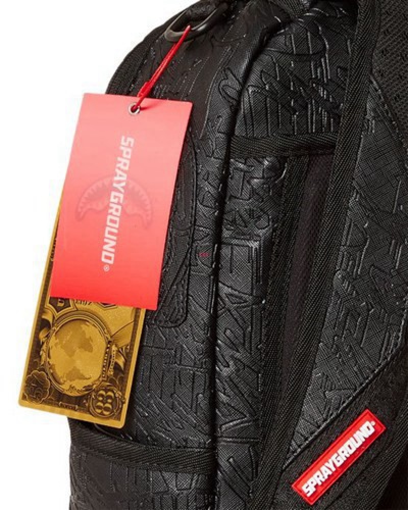 Black Sprayground Nightflight G800 (Dlxv) Backpacks | 67581-JFAO