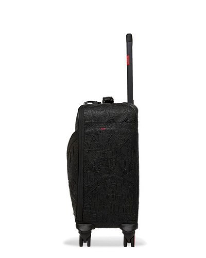 Black Sprayground Nightflight G800 Jetsetter Carry-on Luggage | 52613-YXLB