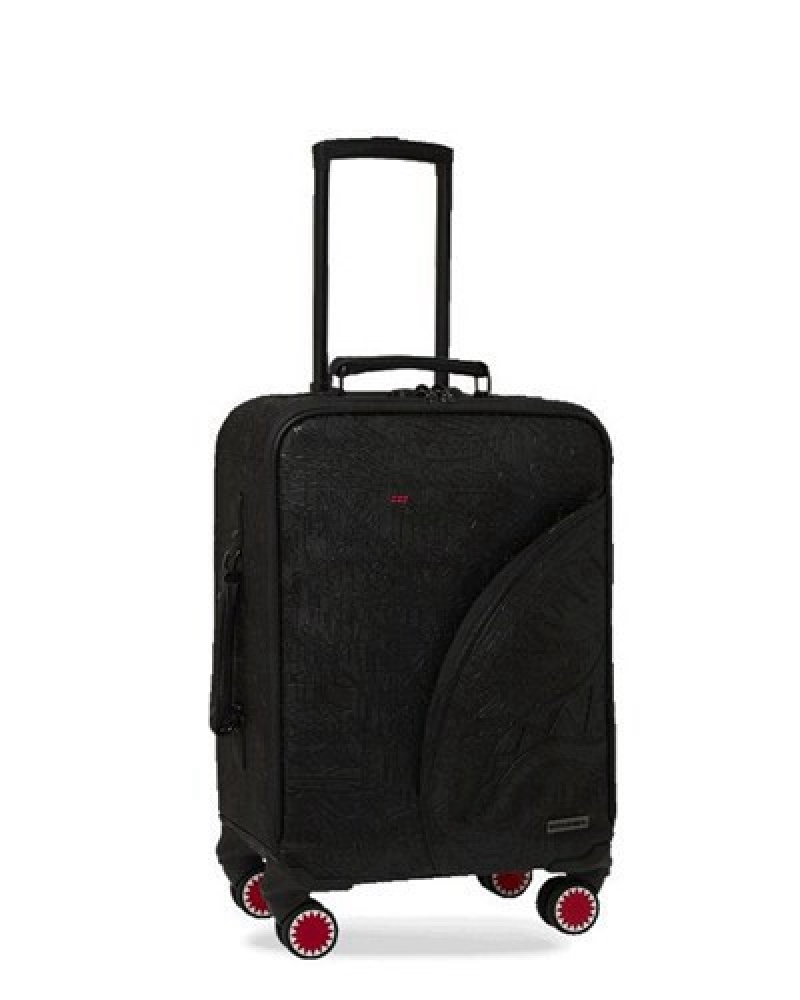 Black Sprayground Nightflight G800 Jetsetter Carry-on Luggage | 52613-YXLB