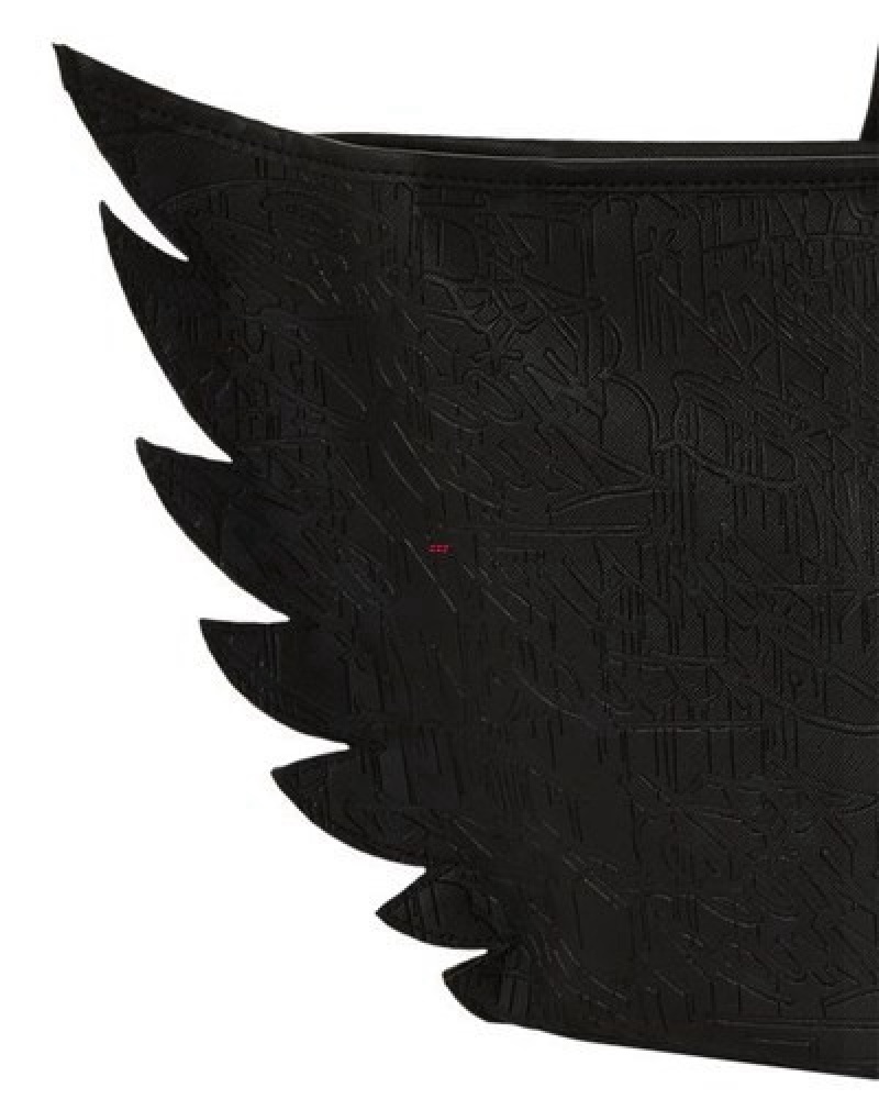 Black Sprayground Nightflight G800 Skyborne Wing Tote Bags | 69013-GFCJ