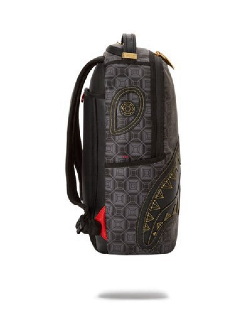 Black Sprayground Obsidian Stunner A.I.6 Sandflower Collab (Dlxv) Backpacks | 86925-XRVF