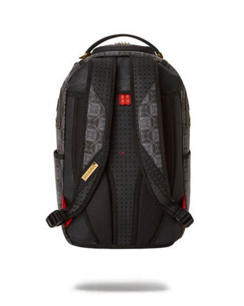 Black Sprayground Obsidian Stunner A.I.6 Sandflower Collab (Dlxv) Backpacks | 86925-XRVF