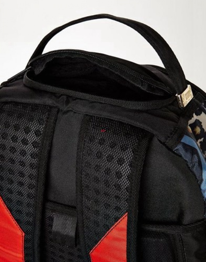 Black Sprayground Odell Beckham Jr Mayhem Shark Backpacks | 97405-HWLV