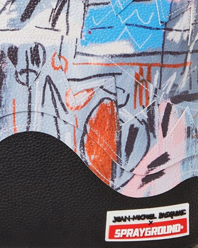 Black Sprayground Official Basquiat Untitled 1982 (Dlxv) Backpacks | 53012-RKIY