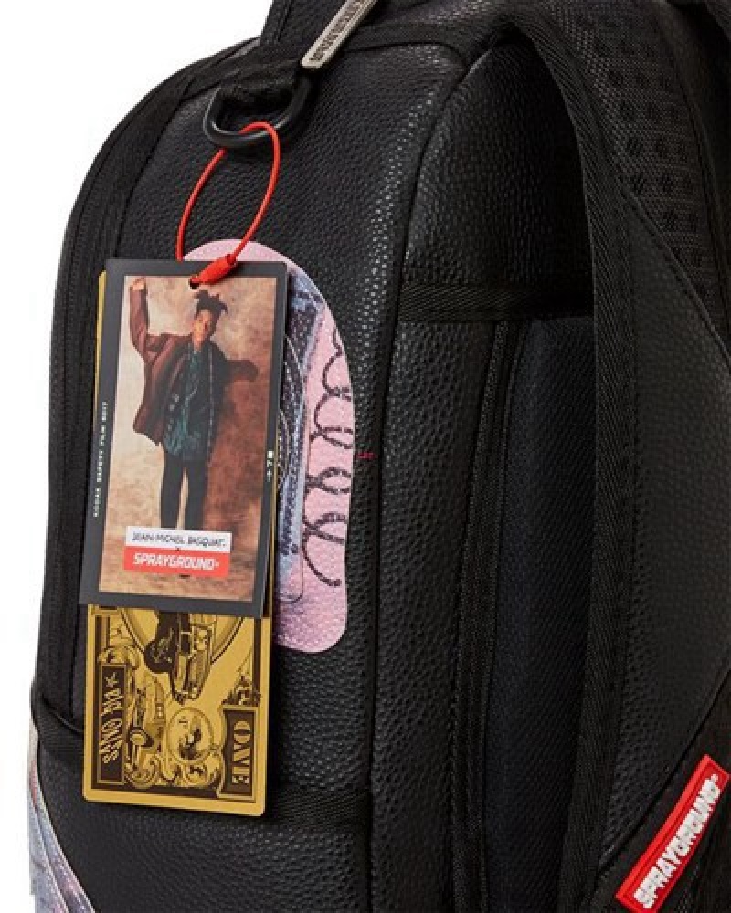 Black Sprayground Official Basquiat Untitled 1982 (Dlxv) Backpacks | 53012-RKIY