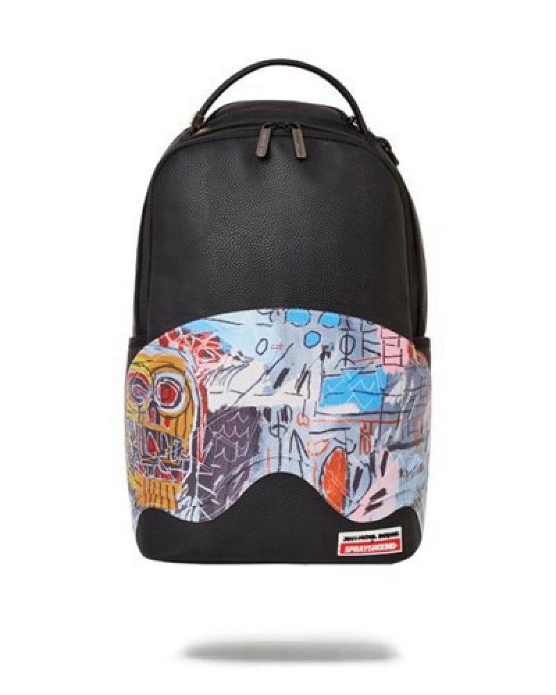 Black Sprayground Official Basquiat Untitled 1982 (Dlxv) Backpacks | 53012-RKIY