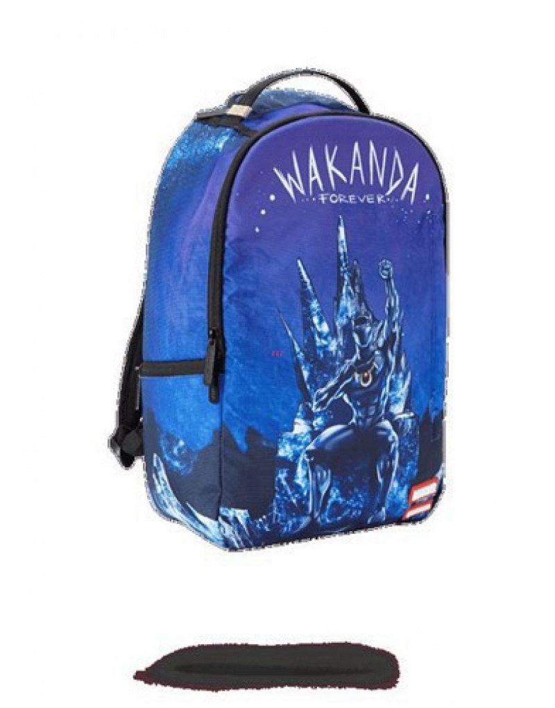 Black Sprayground Panther Wakanda Forever Backpacks | 29154-EYXJ