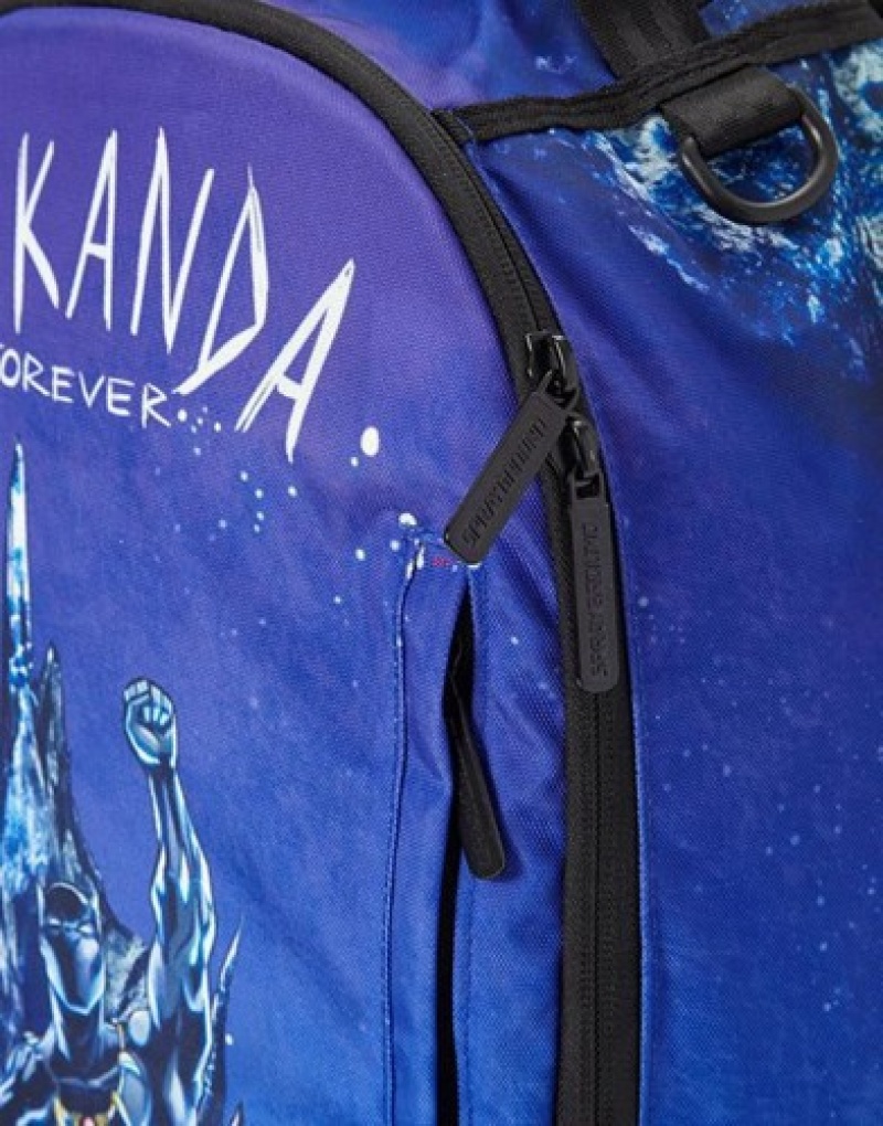 Black Sprayground Panther Wakanda Forever Backpacks | 29154-EYXJ