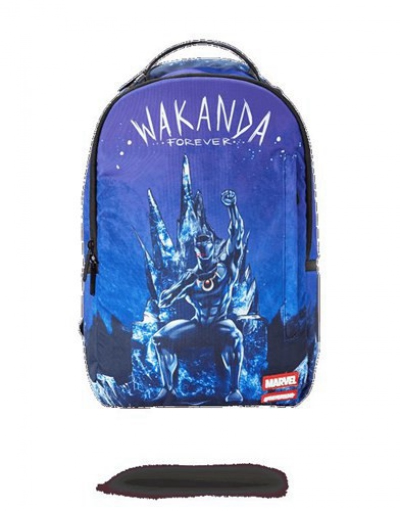 Black Sprayground Panther Wakanda Forever Backpacks | 29154-EYXJ