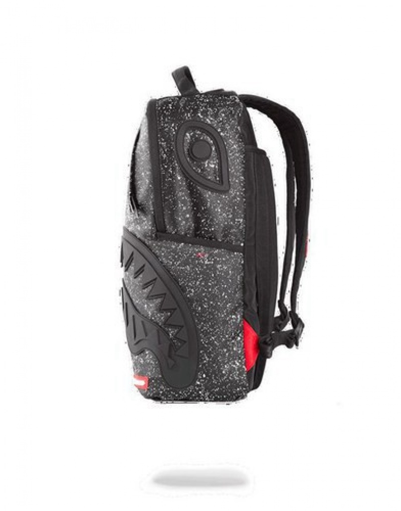 Black Sprayground Party Shark Backpacks | 32897-RQGZ