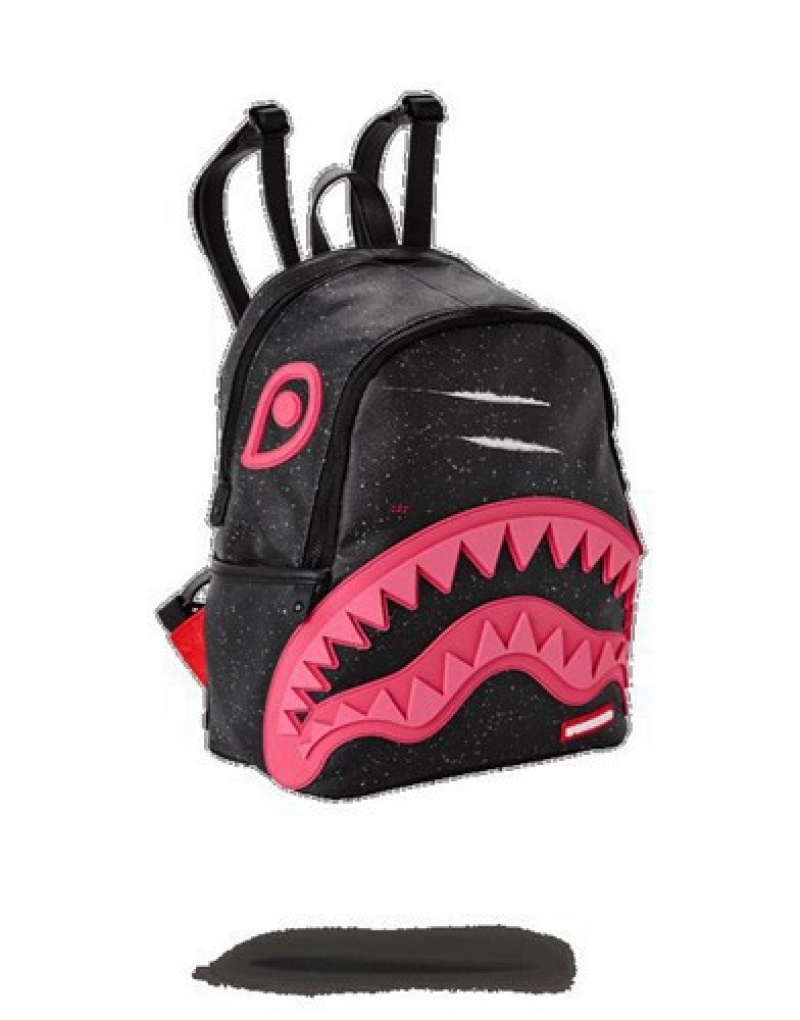 Black Sprayground Party Shark Savage Backpacks | 80526-ZDFS