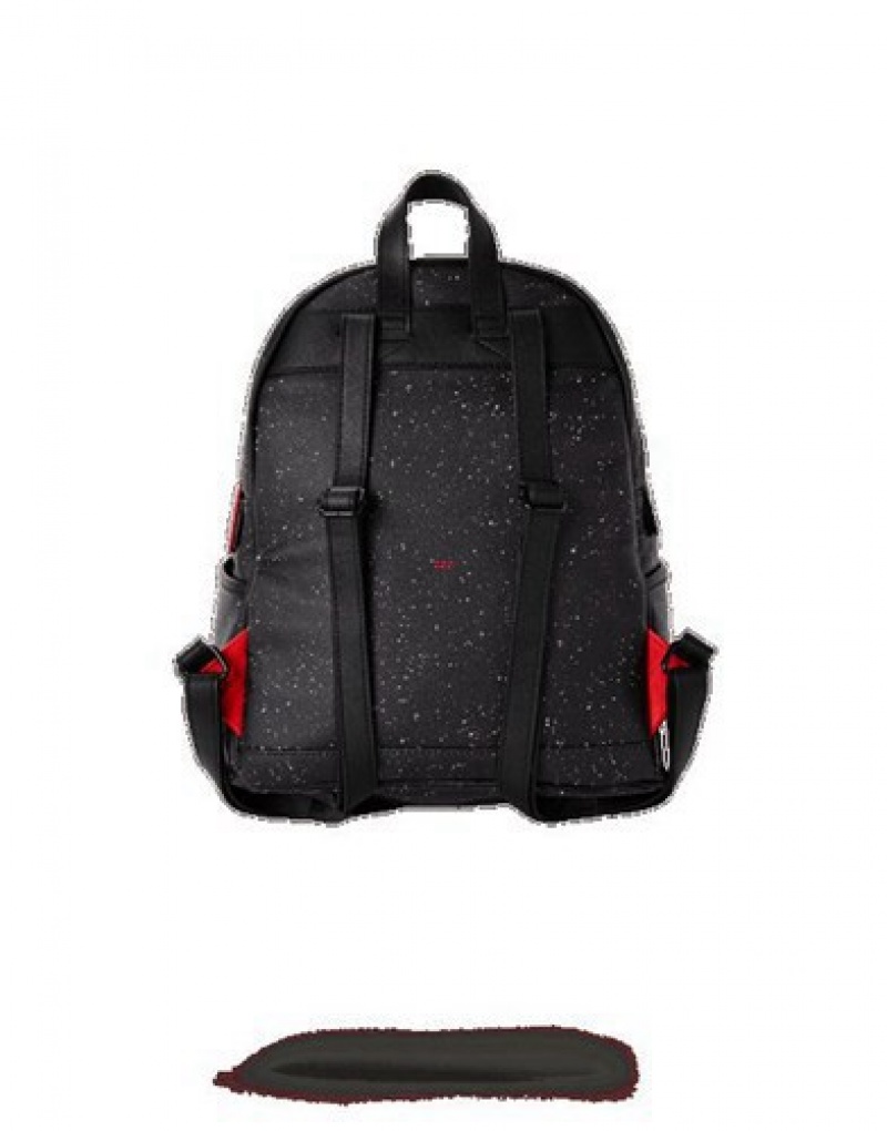 Black Sprayground Party Shark Savage Backpacks | 80526-ZDFS