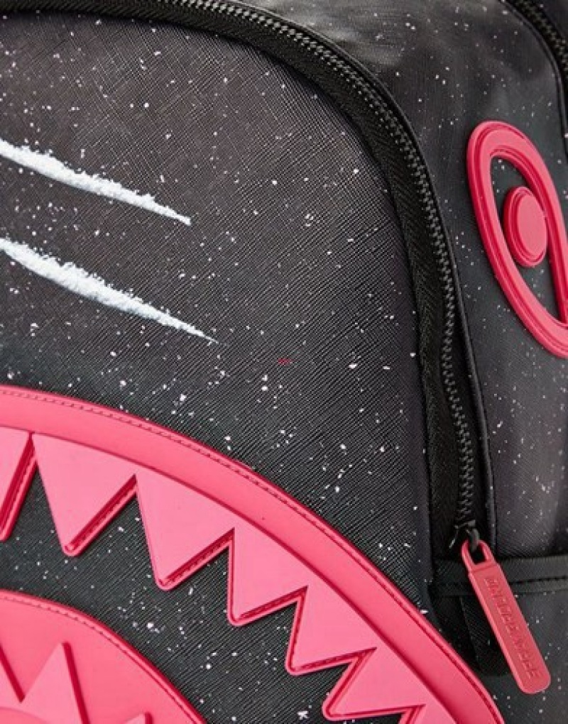 Black Sprayground Party Shark Savage Backpacks | 80526-ZDFS