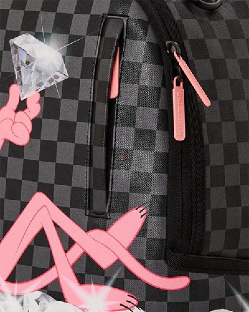 Black Sprayground Pink Panther One In A Million (Dlxv) Backpacks | 09758-FTDJ