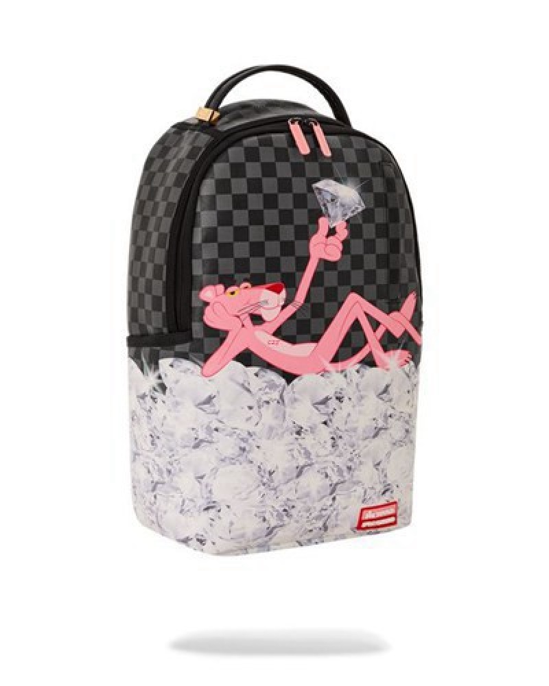 Black Sprayground Pink Panther One In A Million (Dlxv) Backpacks | 09758-FTDJ