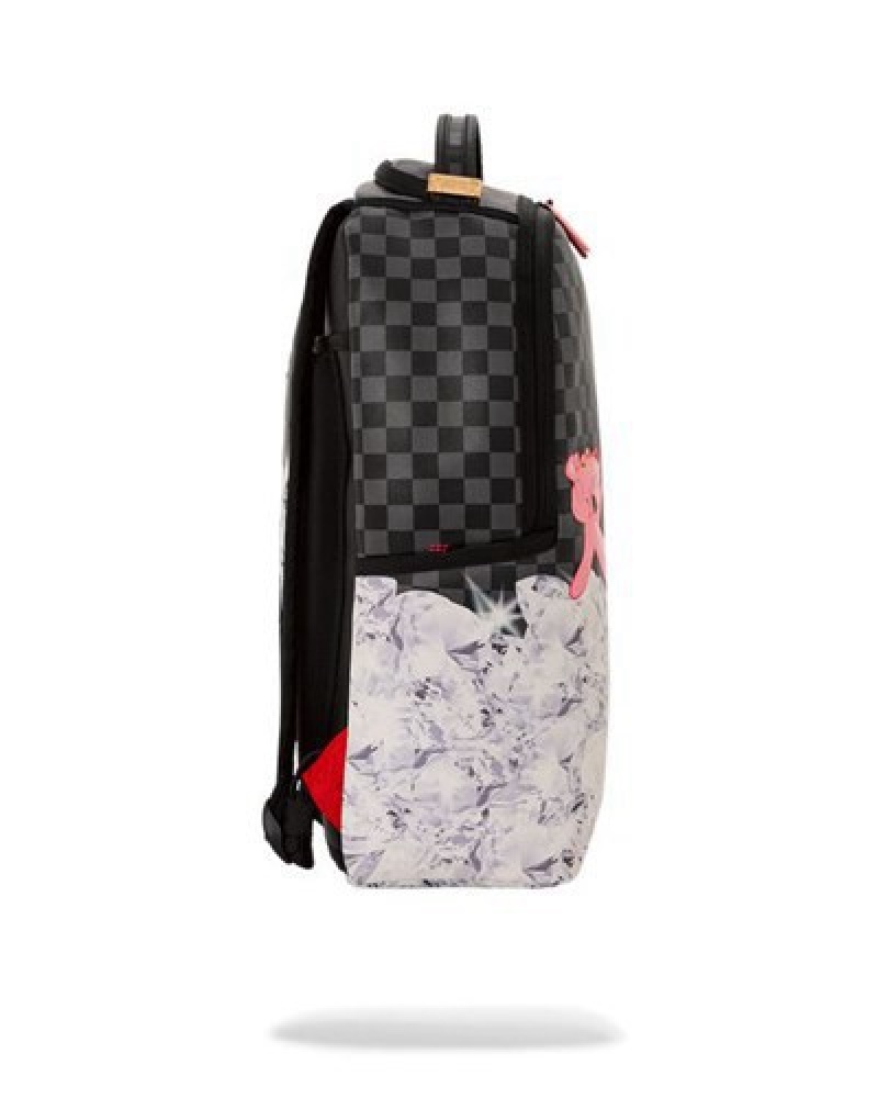 Black Sprayground Pink Panther One In A Million (Dlxv) Backpacks | 09758-FTDJ