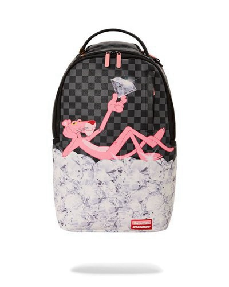 Black Sprayground Pink Panther One In A Million (Dlxv) Backpacks | 09758-FTDJ