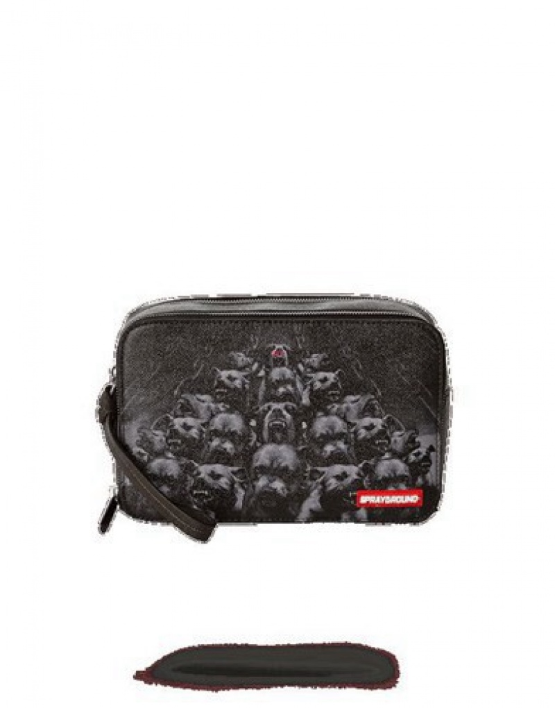 Black Sprayground Pitbulls Aka Money Bags | 67415-KAEJ