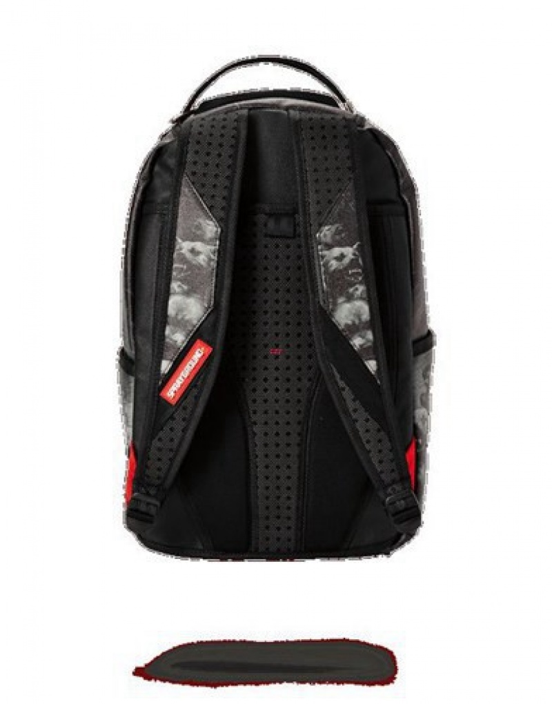 Black Sprayground Pitbulls Backpacks | 05297-TYCU