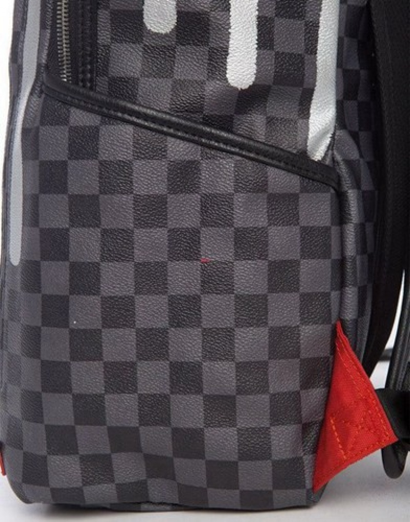 Black Sprayground Platinum Drips Backpacks | 70846-TZJV